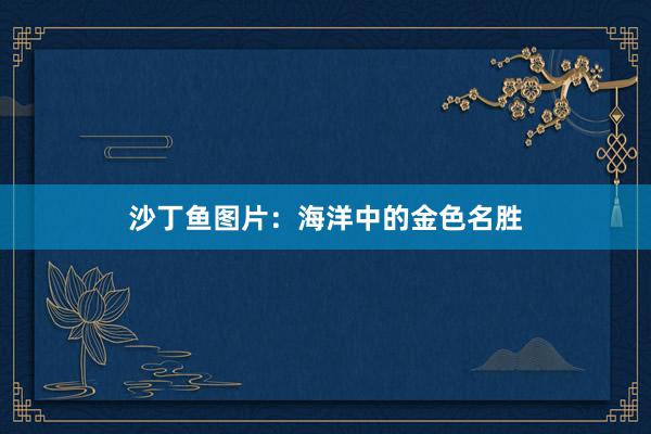 沙丁鱼图片:海洋中的金色名胜